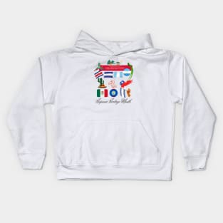 Celebrating Hispanic Heritage month Kids Hoodie